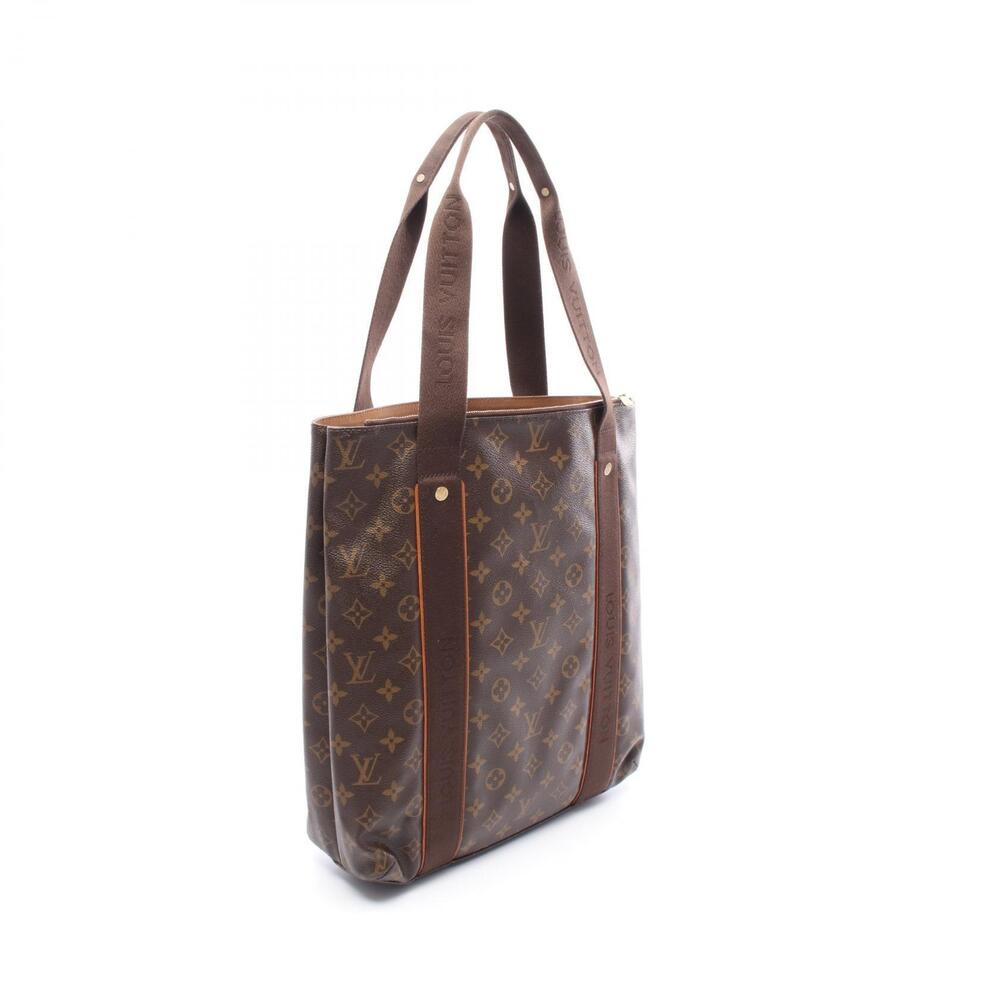 Louis Vuitton Cabas Bobour Tote Bag Canvas Leather Monogram Brown